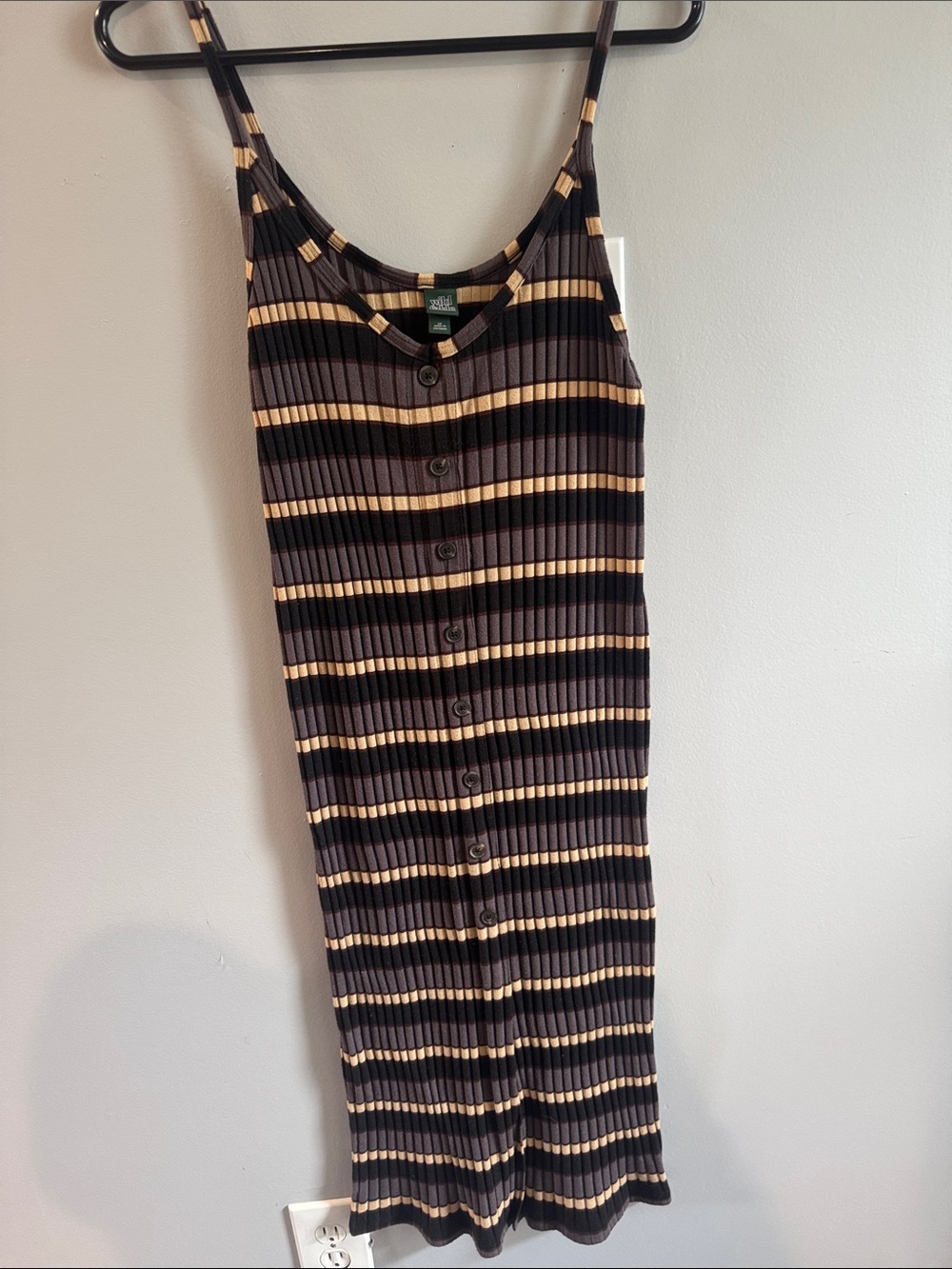 Wild Fable Striped Ribbed Midi Dress – Size 1X
